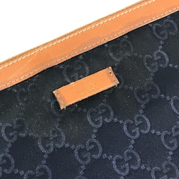 GUCCI 286209 GG logo all-over pattern pouch bag clutch leather nylon men's - Picture 10 of 10